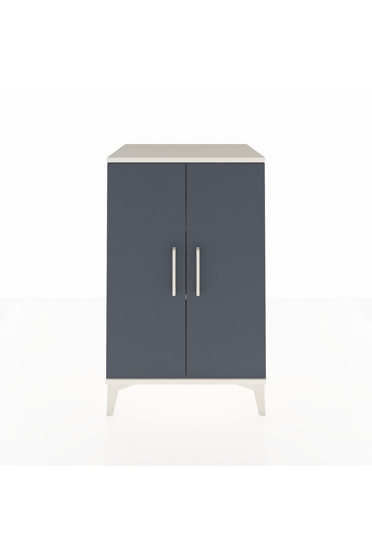 Hyperion Komodin 2 Raflı 2 Kapaklı 60x44x96 Aytaşı-Antrasit