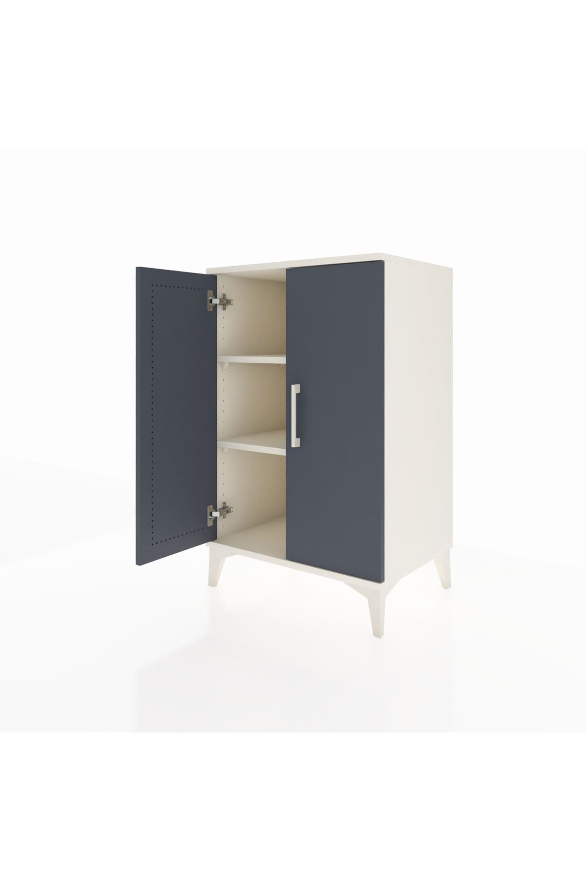 Hyperion Komodin 2 Raflı 2 Kapaklı 60x44x96 Aytaşı-Antrasit