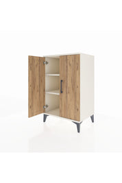 Hyperion Komodin 2 Raflı 2 Kapaklı 60x44x96 Aytaşı-Çam