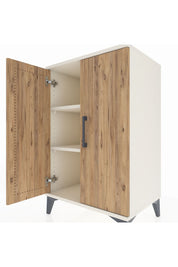 Hyperion Komodin 2 Raflı 2 Kapaklı 60x44x96 Aytaşı-Çam