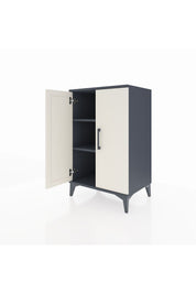 Hyperion Komodin 2 Raflı 2 Kapaklı 60x44x96 Antrasit-Aytaşı