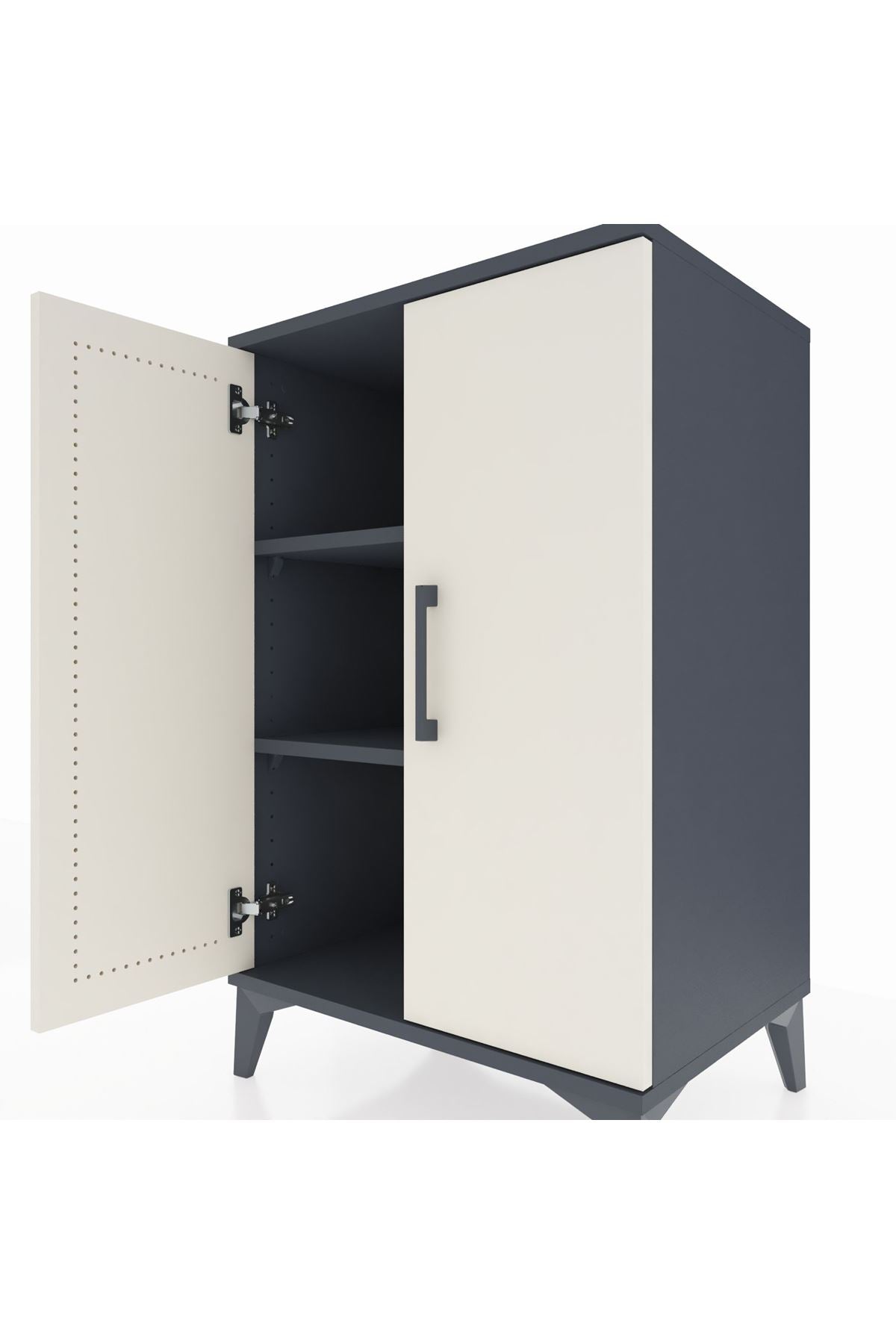 Hyperion Komodin 2 Raflı 2 Kapaklı 60x44x96 Antrasit-Aytaşı