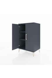 Hyperion Komodin 2 Raflı 2 Kapaklı 60x44x96 Antrasit-Antrasit