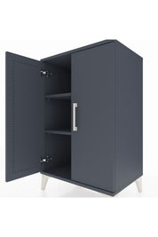 Hyperion Komodin 2 Raflı 2 Kapaklı 60x44x96 Antrasit-Antrasit