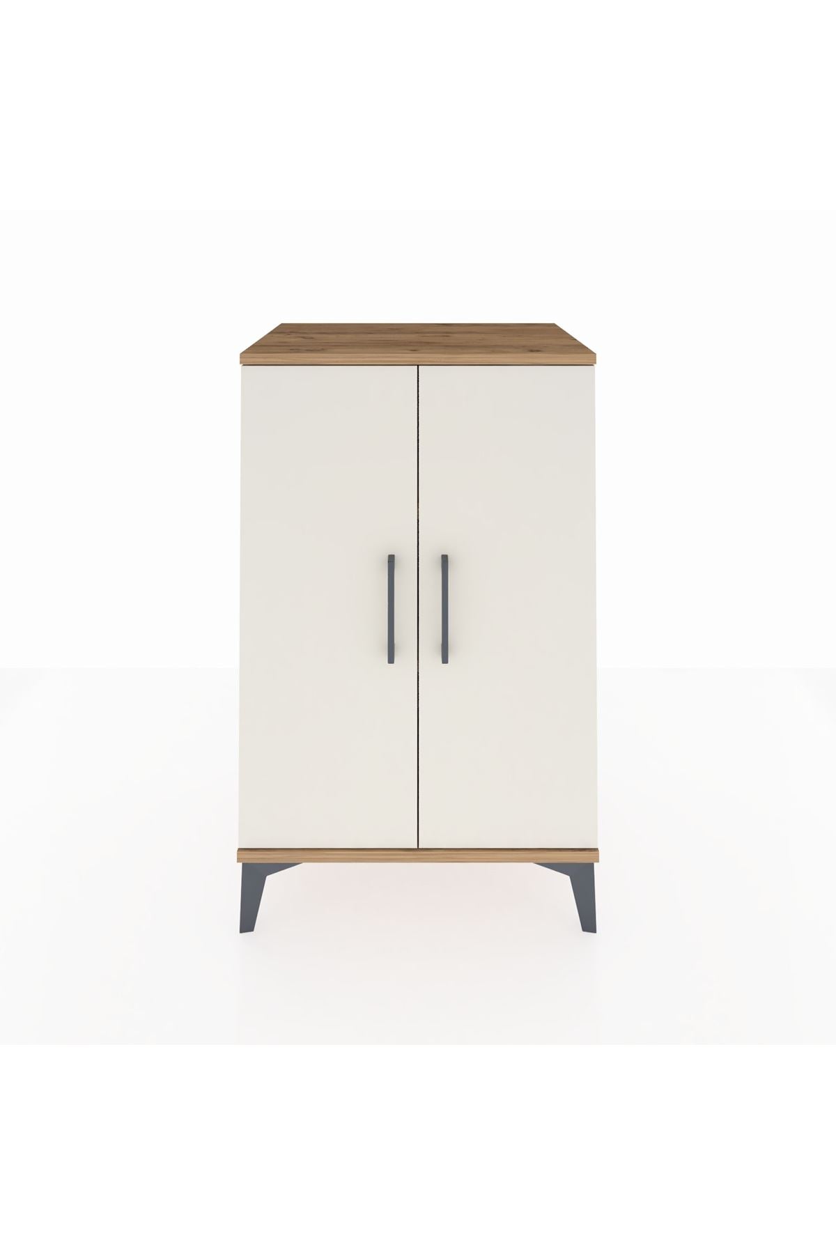 Hyperion Komodin 2 Raflı 2 Kapaklı 60x44x96 Çam-Aytaşı