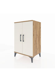 Hyperion Komodin 2 Raflı 2 Kapaklı 60x44x96 Çam-Aytaşı