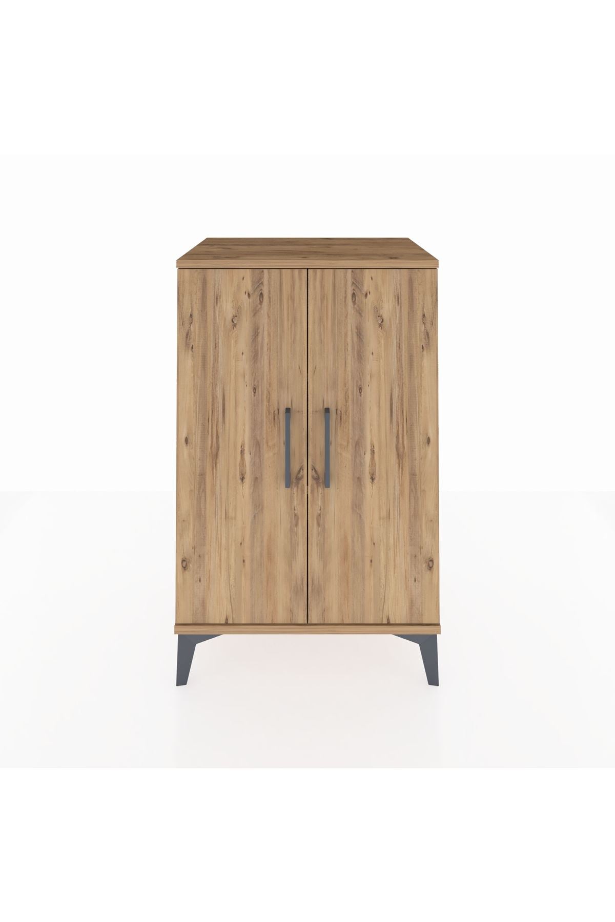 Hyperion Komodin 2 Raflı 2 Kapaklı 60x44x96 Çam-Çam