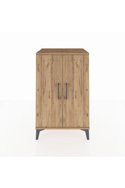 Hyperion Komodin 2 Raflı 2 Kapaklı 60x44x96 Çam-Çam