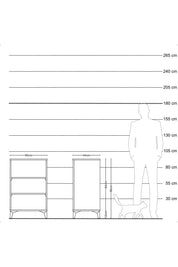 Hyperion Komodin 2 Raflı 60x44x96 Aytaşı-Antrasit