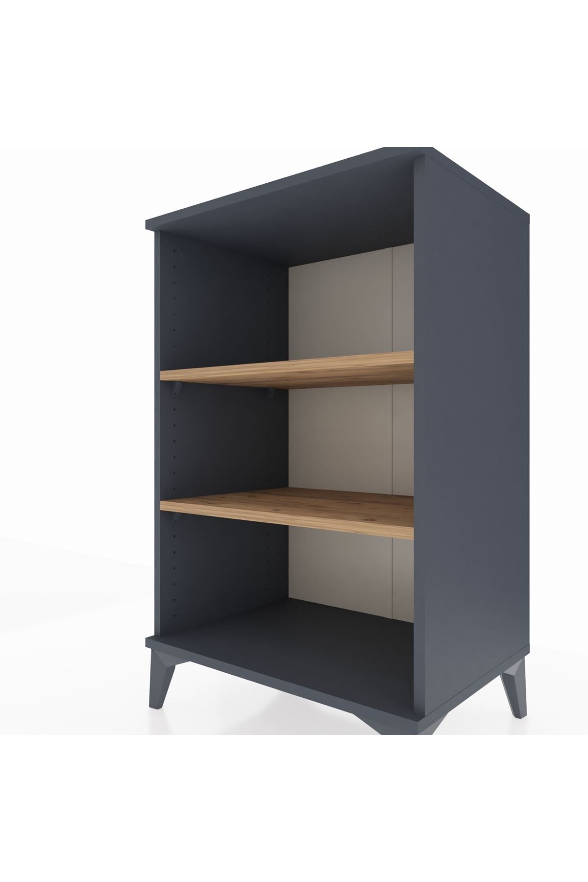 Hyperion Komodin 2 Raflı 60x44x96 Antrasit-Çam