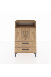 Hyperion Komodin 2 Raflı 2 Çekmeceli 2 Kapaklı 60x44x96 Çam-Çam