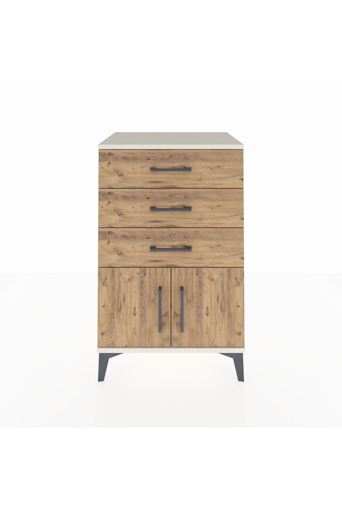 Hyperion Komodin 3 Çekmeceli 2 Kapaklı 60x44x96 Aytaşı-Çam