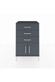 Hyperion Komodin 3 Çekmeceli 2 Kapaklı 60x44x96 Antrasit-Antrasit