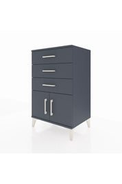 Hyperion Komodin 3 Çekmeceli 2 Kapaklı 60x44x96 Antrasit-Antrasit