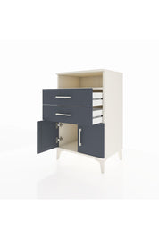 Hyperion Komodin Tek Raflı 2 Çekmeceli 2 Kapaklı 60x44x96 Aytaşı-Antrasit