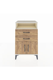 Hyperion Komodin Tek Raflı 2 Çekmeceli 2 Kapaklı 60x44x96 Aytaşı-Çam