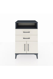 Hyperion Komodin Tek Raflı 2 Çekmeceli 2 Kapaklı 60x44x96 Antrasit-Aytaşı