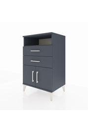 Hyperion Komodin Tek Raflı 2 Çekmeceli 2 Kapaklı 60x44x96 Antrasit-Antrasit