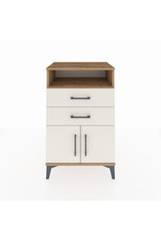 Hyperion Komodin Tek Raflı 2 Çekmeceli 2 Kapaklı 60x44x96 Çam-Aytaşı