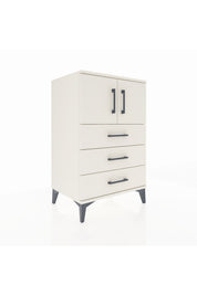 Hyperion Komodin Tek Raflı 3 Çekmeceli 2 Kapaklı 60x44x96 Aytaşı-Aytaşı