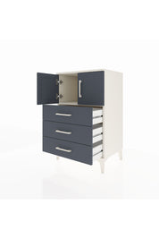 Hyperion Komodin Tek Raflı 3 Çekmeceli 2 Kapaklı 60x44x96 Aytaşı-Antrasit