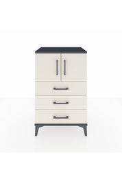 Hyperion Komodin Tek Raflı 3 Çekmeceli 2 Kapaklı 60x44x96 Antrasit-Aytaşı