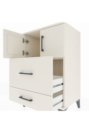 Hyperion Komodin Tek Raflı 2 Çekmeceli 2 Kapaklı 60x44x96 Aytaşı-Aytaşı