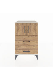 Hyperion Komodin Tek Raflı 2 Çekmeceli 2 Kapaklı 60x44x96 Aytaşı-Çam