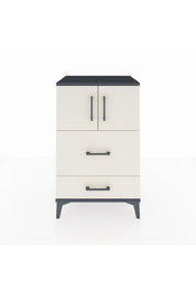 Hyperion Komodin Tek Raflı 2 Çekmeceli 2 Kapaklı 60x44x96 Antrasit-Aytaşı