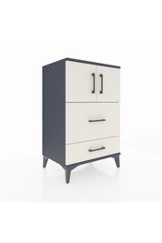 Hyperion Komodin Tek Raflı 2 Çekmeceli 2 Kapaklı 60x44x96 Antrasit-Aytaşı