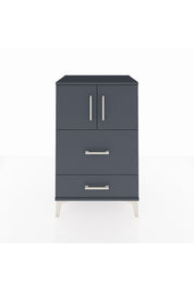 Hyperion Komodin Tek Raflı 2 Çekmeceli 2 Kapaklı 60x44x96 Antrasit-Antrasit