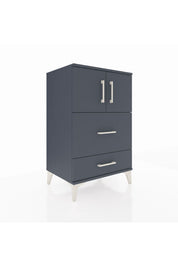 Hyperion Komodin Tek Raflı 2 Çekmeceli 2 Kapaklı 60x44x96 Antrasit-Antrasit