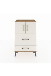 Hyperion Komodin Tek Raflı 2 Çekmeceli 2 Kapaklı 60x44x96 Çam-Aytaşı