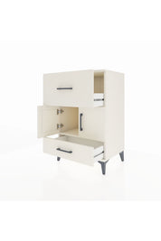 Hyperion Komodin Tek Raflı 2 Çekmeceli 2 Kapaklı 60x44x96 Aytaşı-Aytaşı