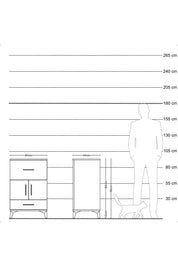 Hyperion Komodin Tek Raflı 2 Çekmeceli 2 Kapaklı 60x44x96 Aytaşı-Aytaşı