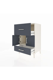 Hyperion Komodin Tek Raflı 2 Çekmeceli 2 Kapaklı 60x44x96 Aytaşı-Antrasit