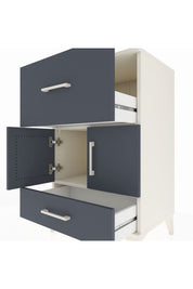 Hyperion Komodin Tek Raflı 2 Çekmeceli 2 Kapaklı 60x44x96 Aytaşı-Antrasit