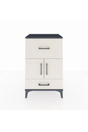 Hyperion Komodin Tek Raflı 2 Çekmeceli 2 Kapaklı 60x44x96 Antrasit-Aytaşı