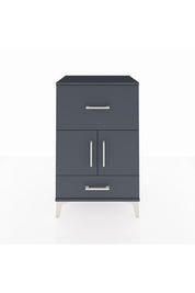 Hyperion Komodin Tek Raflı 2 Çekmeceli 2 Kapaklı 60x44x96 Antrasit-Antrasit