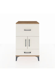 Hyperion Komodin Tek Raflı 2 Çekmeceli 2 Kapaklı 60x44x96 Çam-Aytaşı