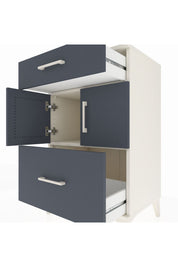 Hyperion Komodin Tek Raflı 2 Çekmeceli 2 Kapaklı 60x44x96 Aytaşı-Antrasit