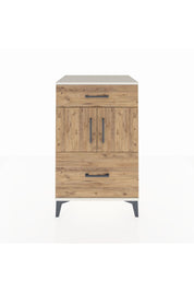 Hyperion Komodin Tek Raflı 2 Çekmeceli 2 Kapaklı 60x44x96 Aytaşı-Çam