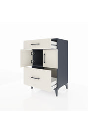 Hyperion Komodin Tek Raflı 2 Çekmeceli 2 Kapaklı 60x44x96 Antrasit-Aytaşı