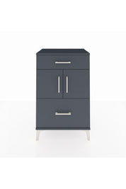 Hyperion Komodin Tek Raflı 2 Çekmeceli 2 Kapaklı 60x44x96 Antrasit-Antrasit