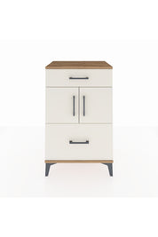 Hyperion Komodin Tek Raflı 2 Çekmeceli 2 Kapaklı 60x44x96 Çam-Aytaşı