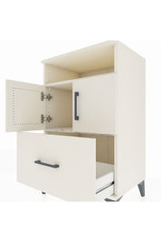 Hyperion Komodin 2 Raflı Tek Çekmeceli 2 Kapaklı 60x44x96 Aytaşı-Aytaşı