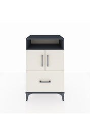 Hyperion Komodin 2 Raflı Tek Çekmeceli 2 Kapaklı 60x44x96 Antrasit-Aytaşı