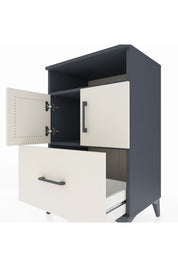 Hyperion Komodin 2 Raflı Tek Çekmeceli 2 Kapaklı 60x44x96 Antrasit-Aytaşı