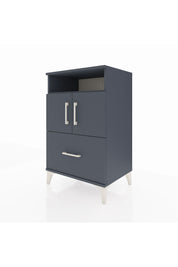 Hyperion Komodin 2 Raflı Tek Çekmeceli 2 Kapaklı 60x44x96 Antrasit-Antrasit