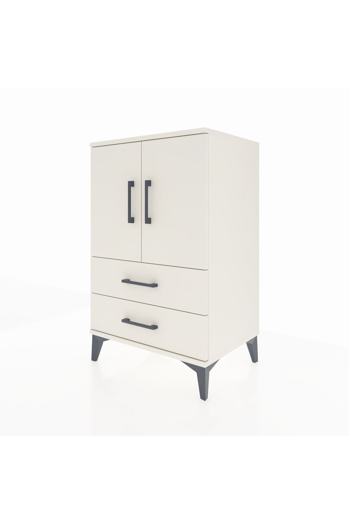 Hyperion Komodin 2 Raflı 2 Çekmeceli 2 Kapaklı 60x44x96 Aytaşı-Aytaşı